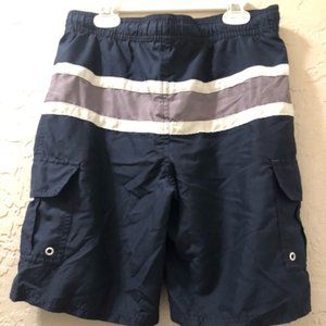 blue swimming trunks